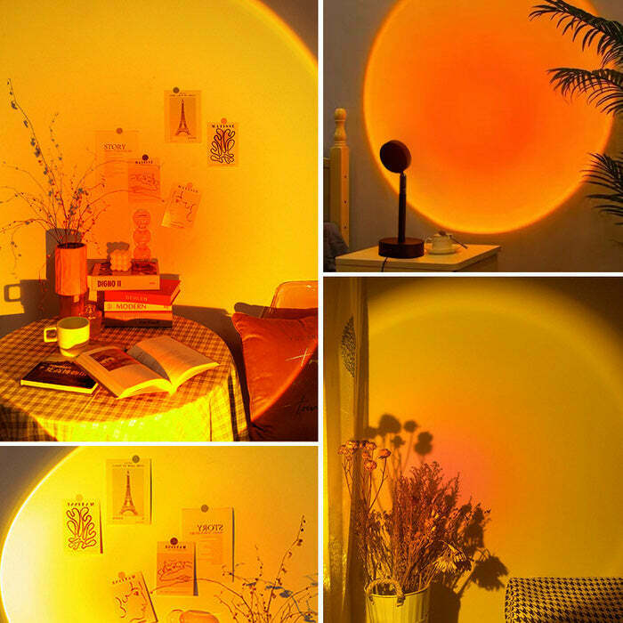 12 Colors Sunset Projector for Y2K Grunge Aesthetic & Indie Fashion Home Decor