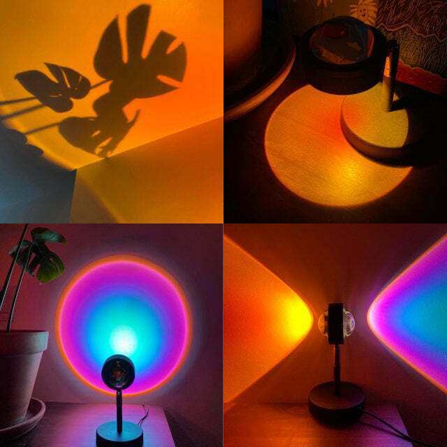 12 Colors Sunset Projector for Y2K Grunge Aesthetic & Indie Fashion Home Decor