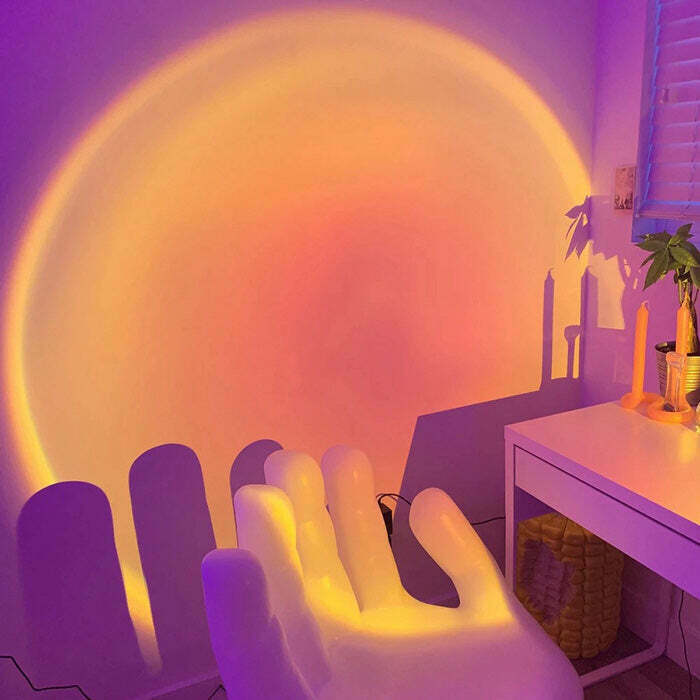 12 Colors Sunset Projector for Y2K Grunge Aesthetic & Indie Fashion Home Decor