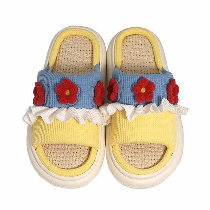 Cottagecore Crochet Slippers for Y2K Fashion: Retro Style Footwear for Trendy Outfits