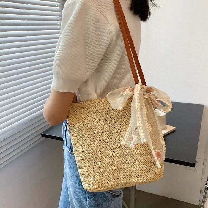 Cottagecore Straw Bag: Embrace Y2K Fashion with Trendy Styles for Every Occasion