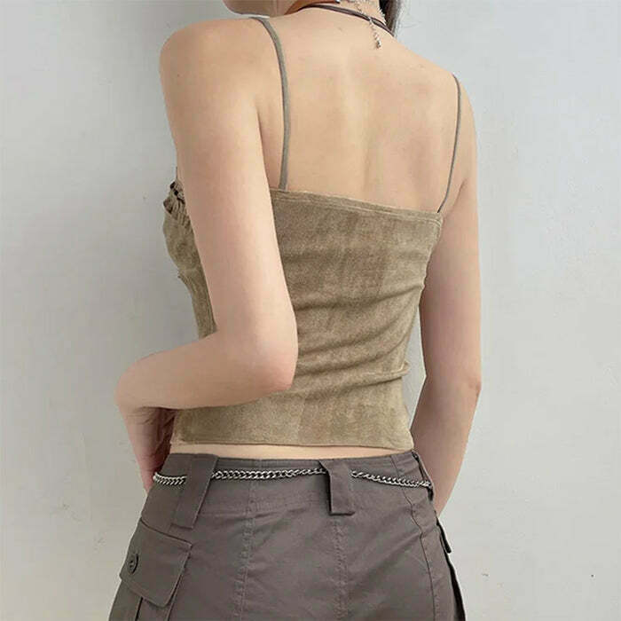 Fairycore Lace Trim Cami Top - Vintage Y2K Fashion for Trendy Outfits and Popstar Style