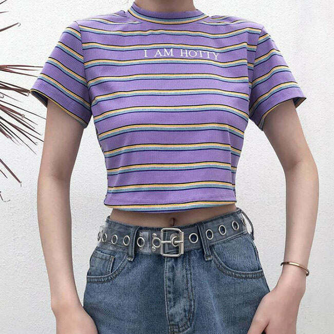 Hotty Crop Tee - Y2K Era Club Outfits, Emo Grunge Style & Trendy Fashion Inspiration
