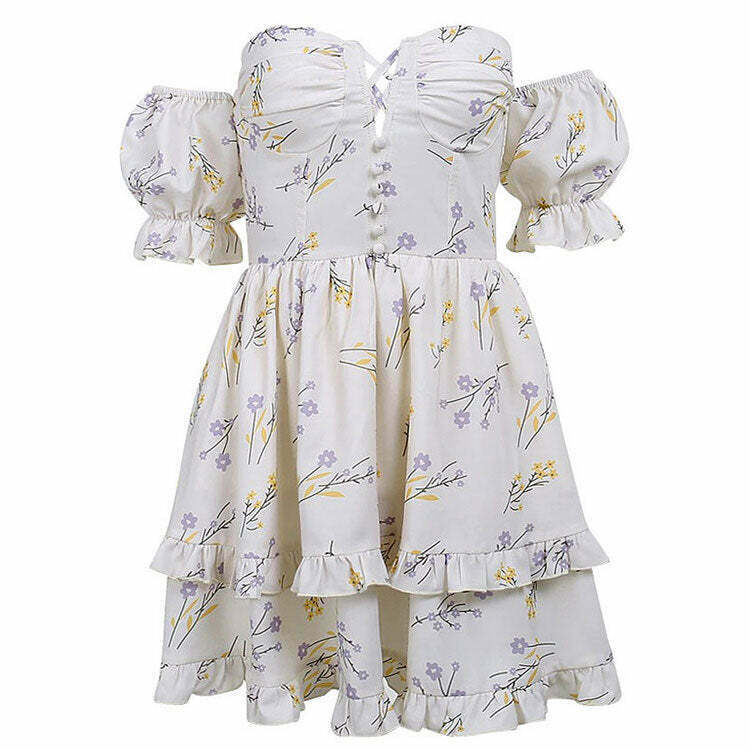 Princess Mood Floral Dress - Original Y2K Style Floral Dress for Trendy Fashion Lovers