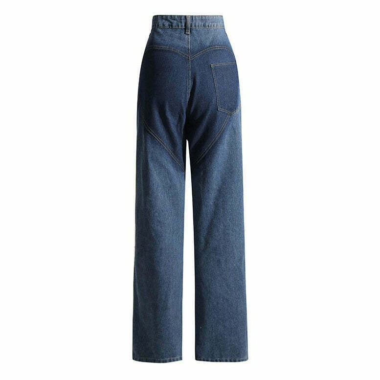 Showgirl Hollow Out Criss Cross Jeans - Y2K Grunge Fashion for Trendy Style Enthusiasts