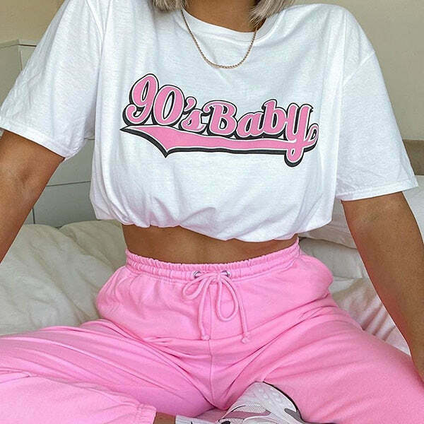 Trendy 90's Baby T-Shirt for Y2K Fashion Lovers - Perfect for TikTok and Grunge Styles