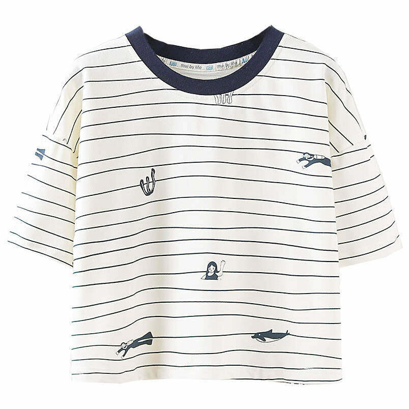 Under The Water T-Shirt - Y2K Grunge Style for Skaters & K-Pop Fashion Lovers