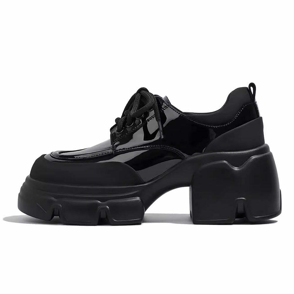 Y2K Grunge Star Platform Shoes for Trendy Outfits - Harajuku Style Footwear